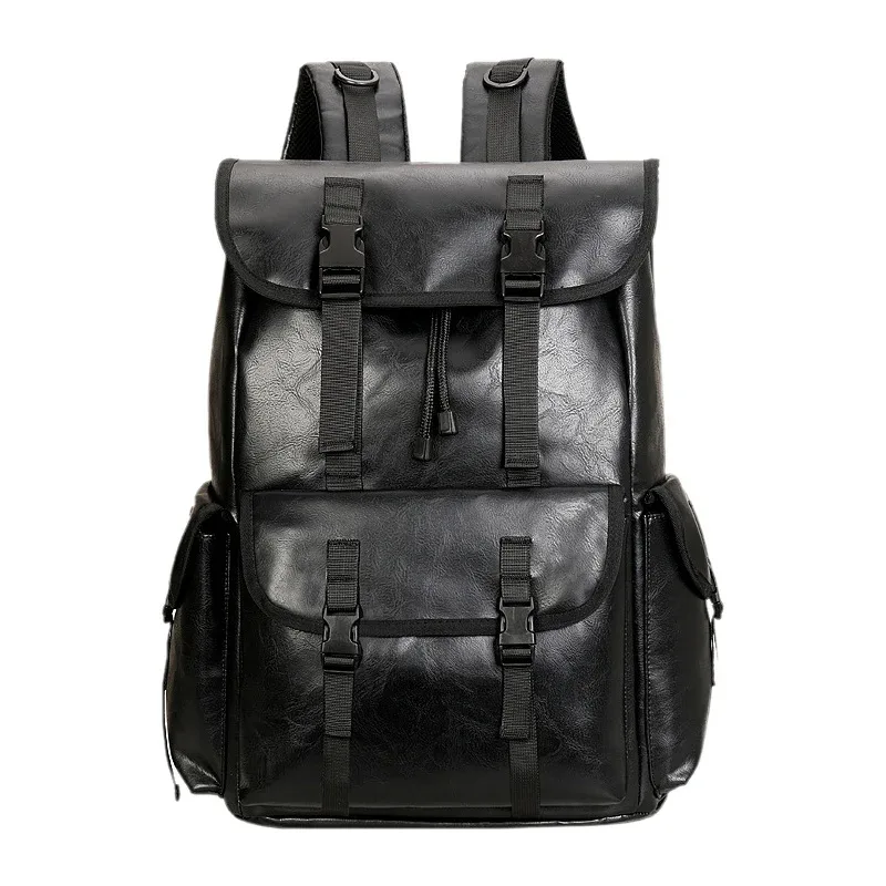 sac à dos décontracté en cuir pu grande capacité, sac à bandoulière double pour étudiants et professionnels, voyages courts, sacoche pour ordinateur portable