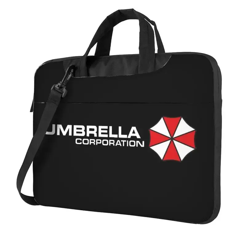 umbrella corporation sac à bandoulière pour ordinateur portable, étanche, housse pour ordinateur portable macbook netbook pc avec poignée, convient aux ordinateurs portables de 13/14/15,6 pouces