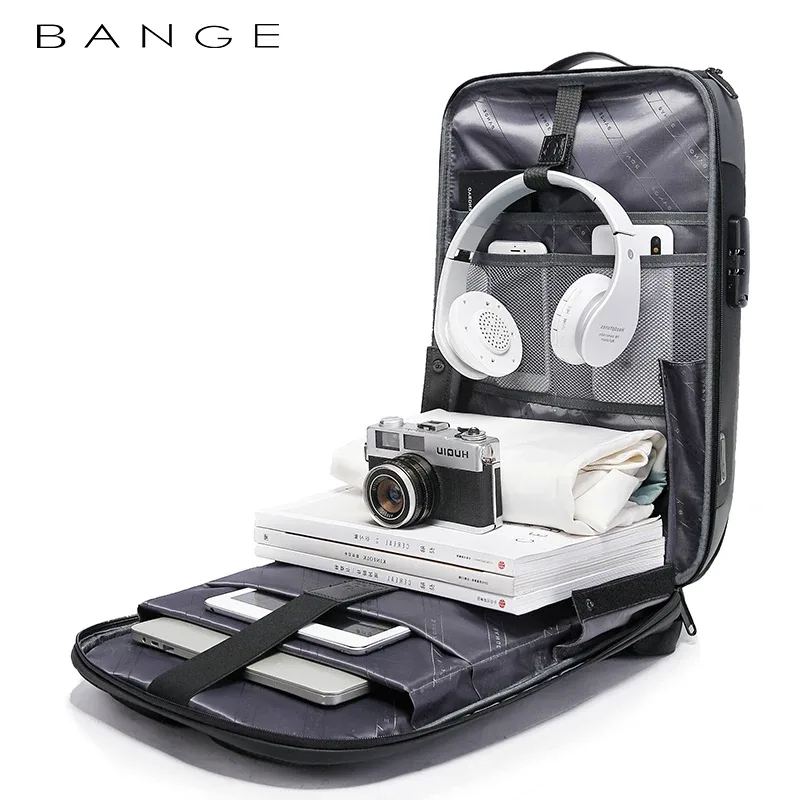 bange-sac à dos pour ordinateur portable pour homme, sac à dos d'affaires, grande capacité, voyage, étanche, antivol, sr sports mochila, 17.3 pouces