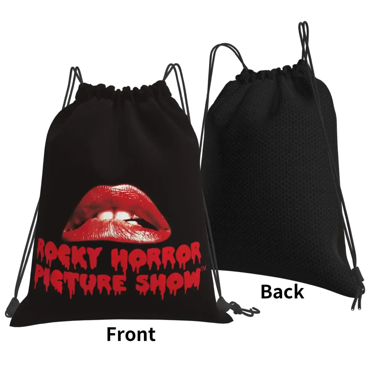 sacs à dos avec logo the rocky horror picture show lips, sacs portables à cordon, sacs de sport, sacs à livres pour étudiants en voyage