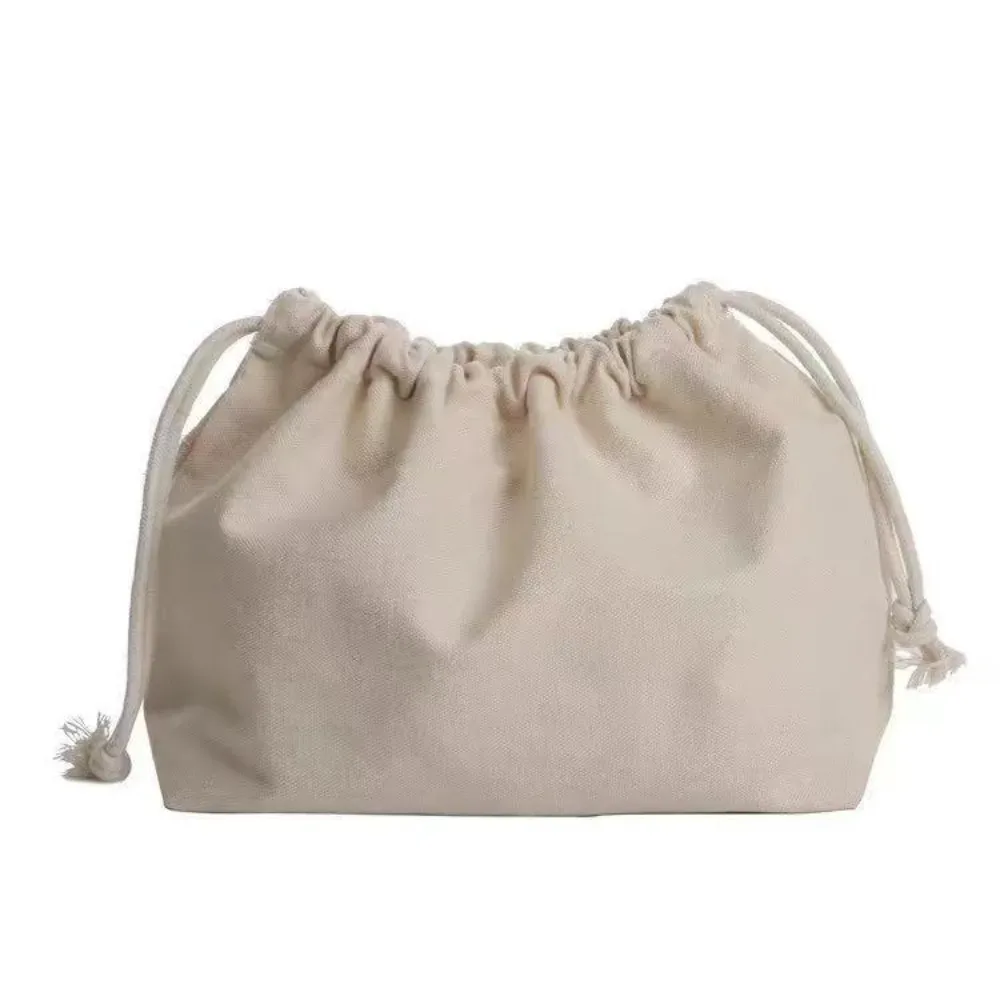 sacs à cosmétiques portables en toile avec cordon de serrage, pochettes de maquillage souples réutilisables, sacs de rangement de voyage, cadeaux