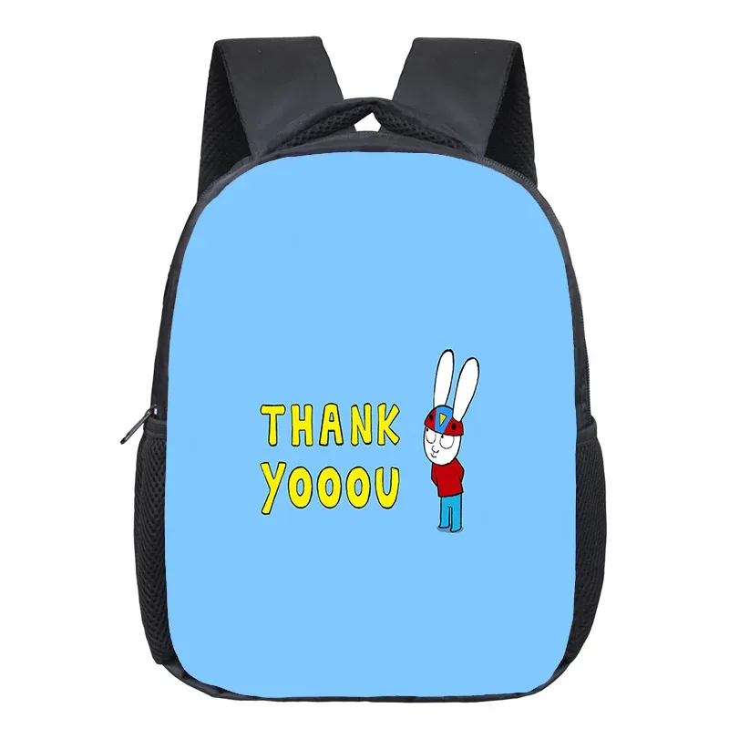 sac à dos scolaire simon super rabbit pour garçons et filles, motif dessin animé amusant, sac à dos enfant, sac à dos anime, sac à dos imprimé 3d, mochila