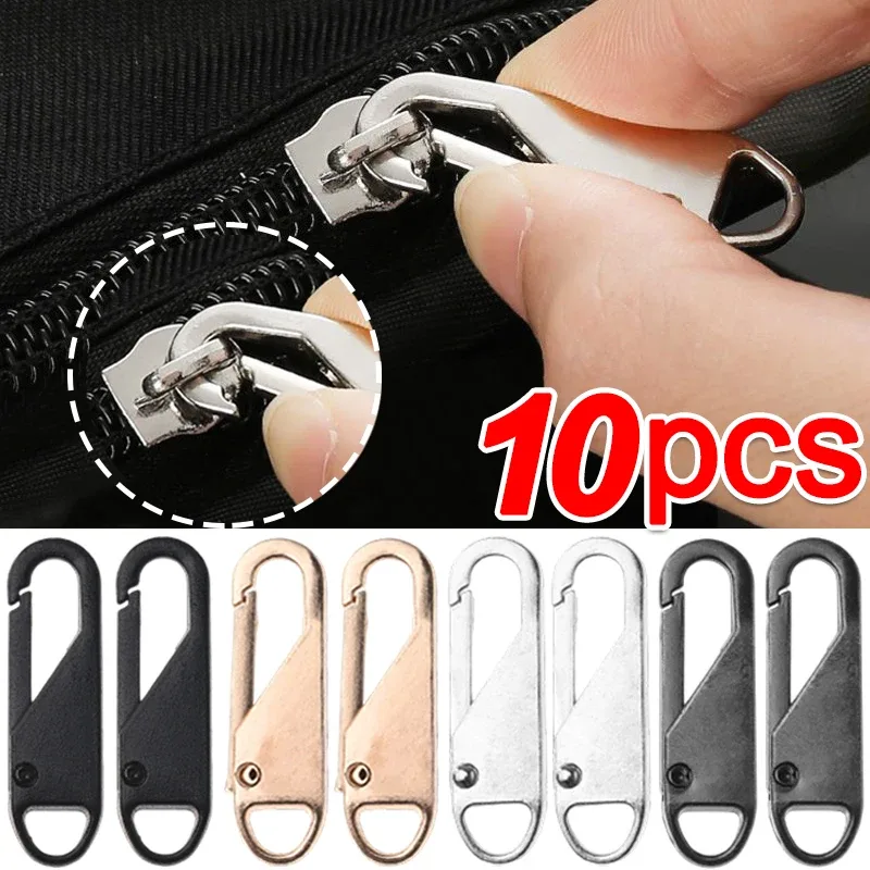 Extracteur de curseur de fermeture éclair, 1 à 10 pièces, sac de réparation de fermeture éclair instantanée, remplacement de mauvaise boucle, sac de voyage, valise, tête de fermeture éclair, bricolage, artisanat de couture