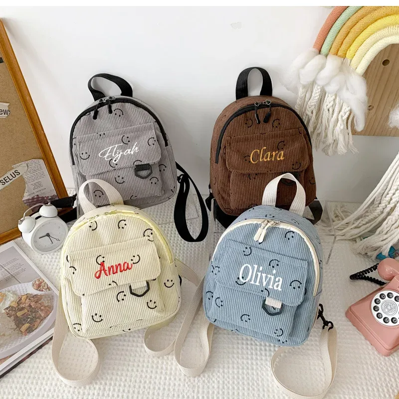 Mini Sac à Dos Brodé avec Nom pour Shopping, Cadeau Personnalisé à la Mode, Nouvelle Collection