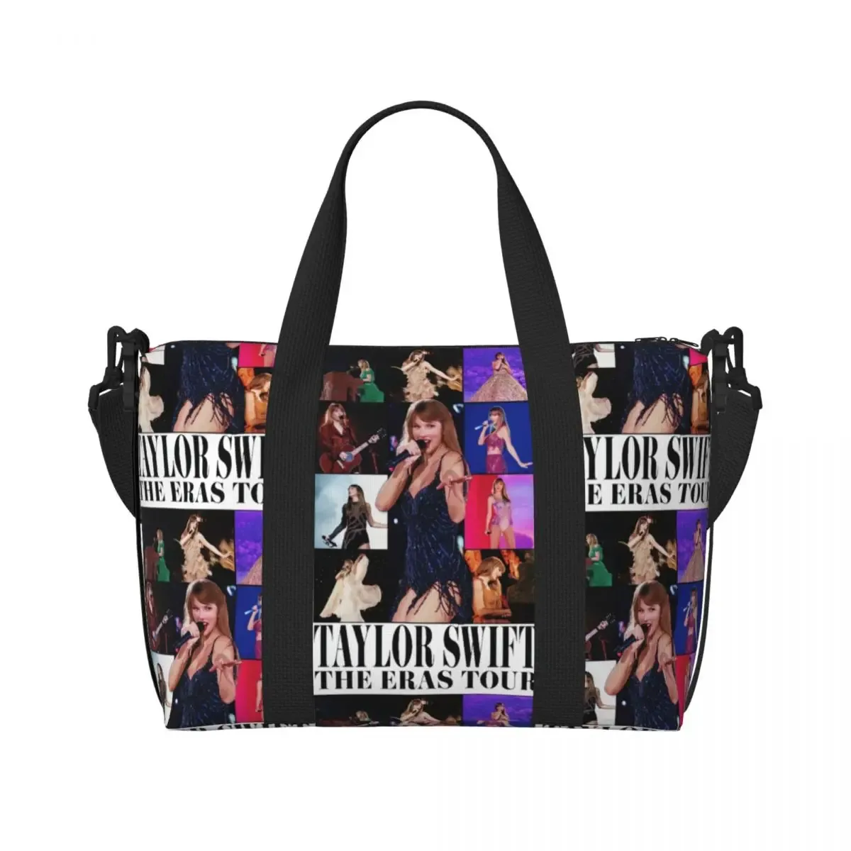 sac fourre-tout personnalisé eras tour pour femme, chanteur pop américain de taylor's swift, grande capacité, plage, salle de sport, sacs de voyage, 1989