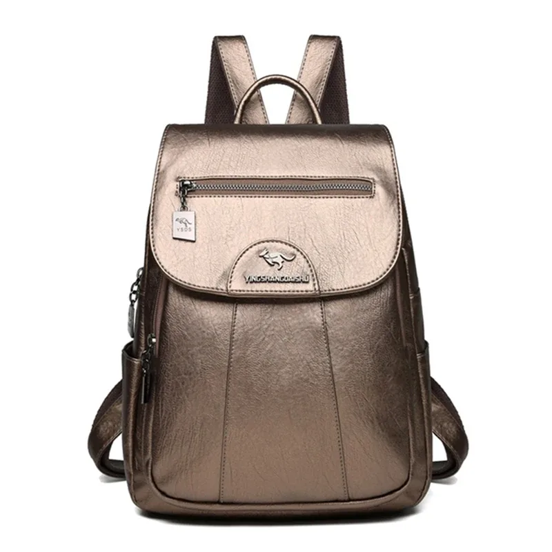 sacs à dos en cuir pour femmes, sac à dos vintage de bonne qualité pour filles, sac d'école de voyage, nouvelle collection 2024