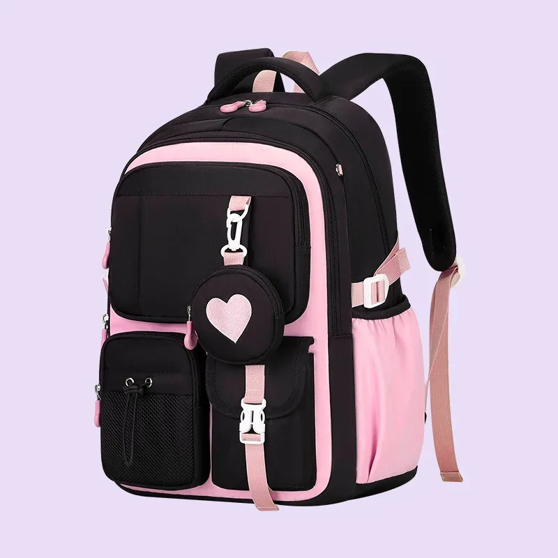 sac à dos scolaire, trousse et sac à déjeuner, ensemble trois pièces, tissu nylon imperméable, pour garçon, fille, adolescents, tendance