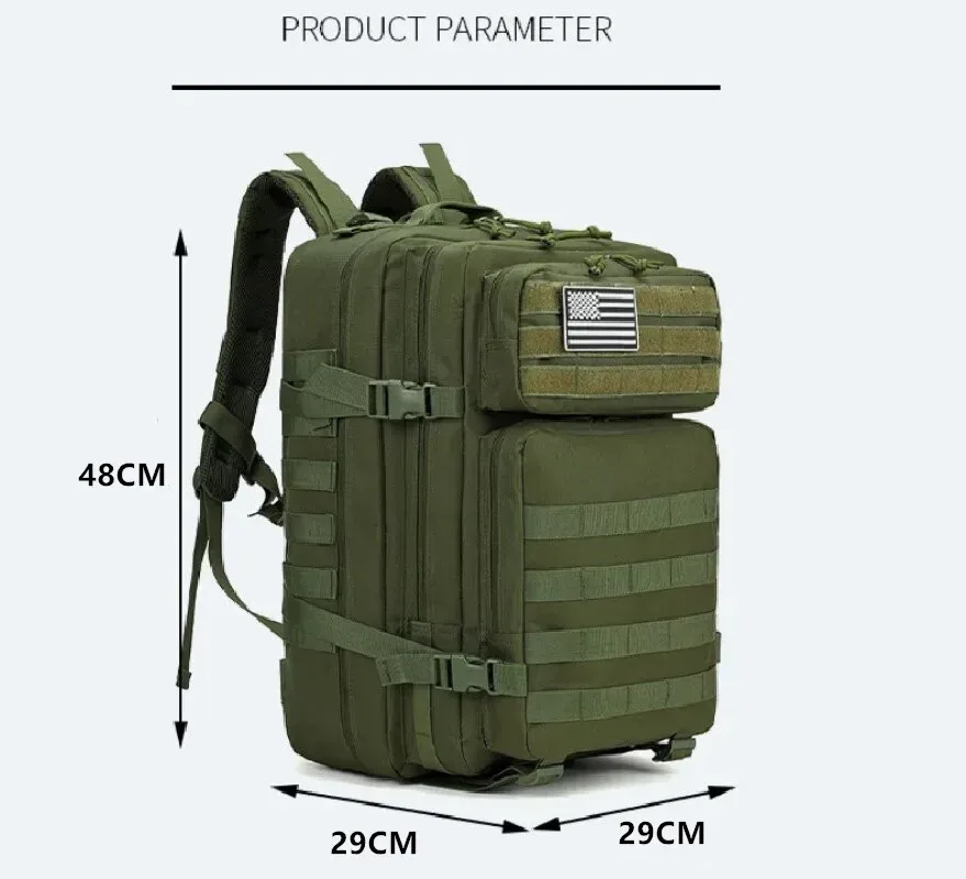 sac à dos tactique militaire elite 30l/50l, résistant à l'usure, durable, molle, sac de survie 3 jours, sac à dos de travail pour escalade en plein air, voyage