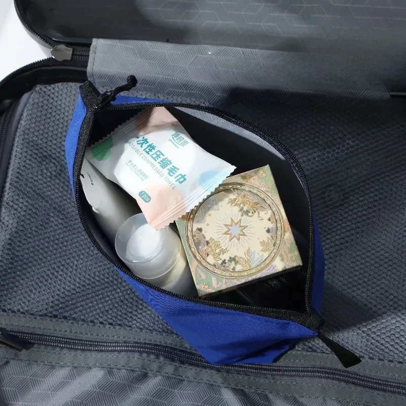 sac de toilette imperméable pour voyage en plein air, grande capacité, sac cosmétique portable, couleur unie, sac de rangement pour maquillage, étui pour femmes