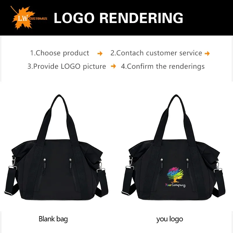 personnalisez votre design de sacs à main pour hommes et femmes, sacs bandoulière avec logo personnalisé imprimé pour le sport et les voyages
