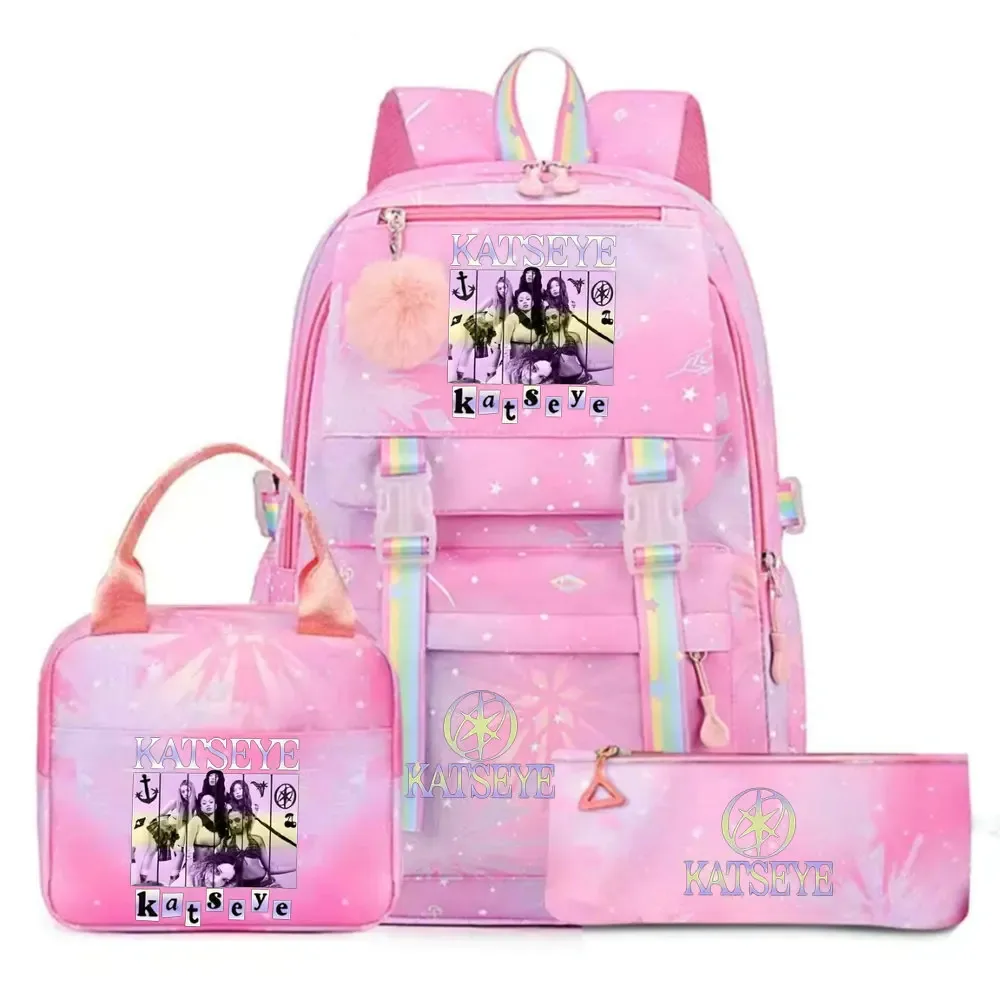 sac dos toile tissu doux motifs graphiques bandes arc ciel poignées rétractables sangles coussin air grande capacité unisexe voyage école
