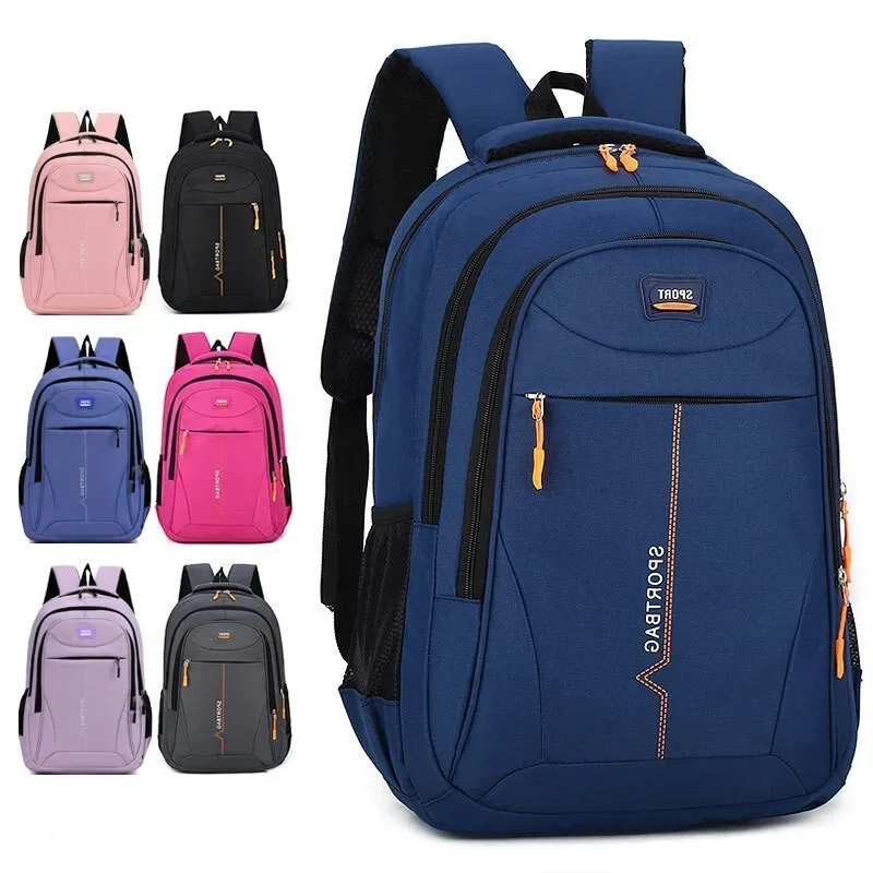 sac à dos pour ordinateur portable avec imprimé lettres, style coréen, décontracté, résistant à l'eau, pour homme et femme, idéal pour l'école, le travail ou les activités de plein air