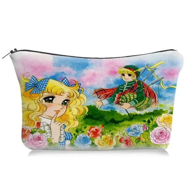 trousse de maquillage candy doll pour femmes, organisateur de cosmétiques de voyage, sacs de rangement mignons à motifs de dessins animés pour filles