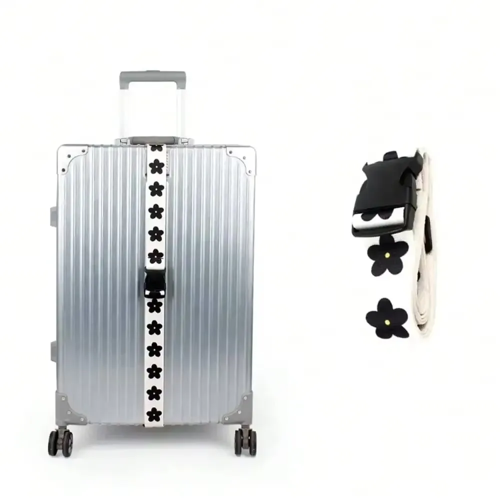 nouvelles sangles de bagages multicolores en polyester, antivol, sangle de bagages de voyage réglable, sangle de bagages florale, accessoires de voyage
