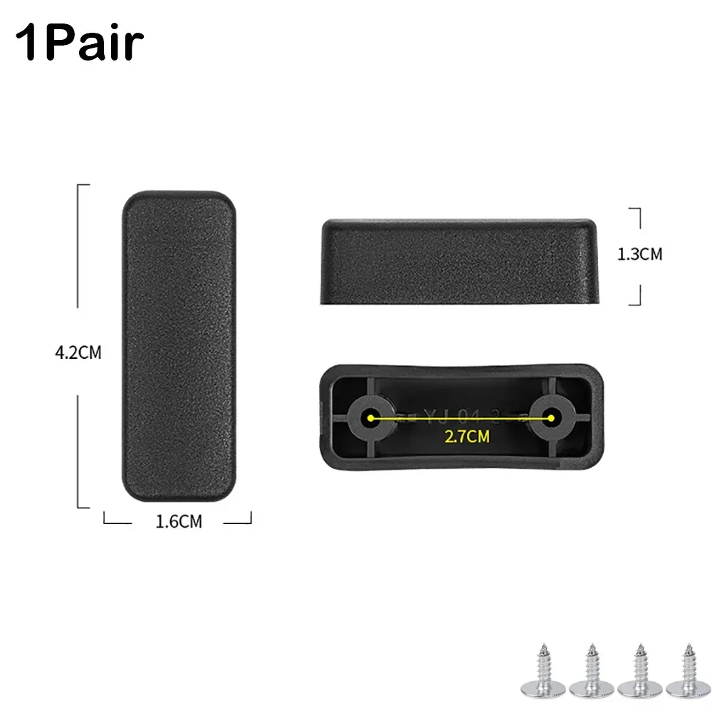 pieds de support en plastique noirs pour bagages avec vis – supports de fond de valise universels