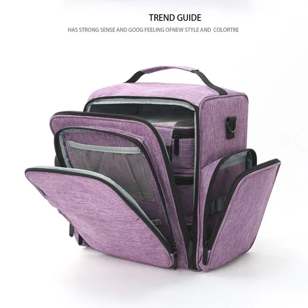 organisateur voyage polyester gris texturé compartiments zips noirs choisir organiser maquillage cosmétiques transport sécurité usage personnel modulable detachable antichoc capacité grande