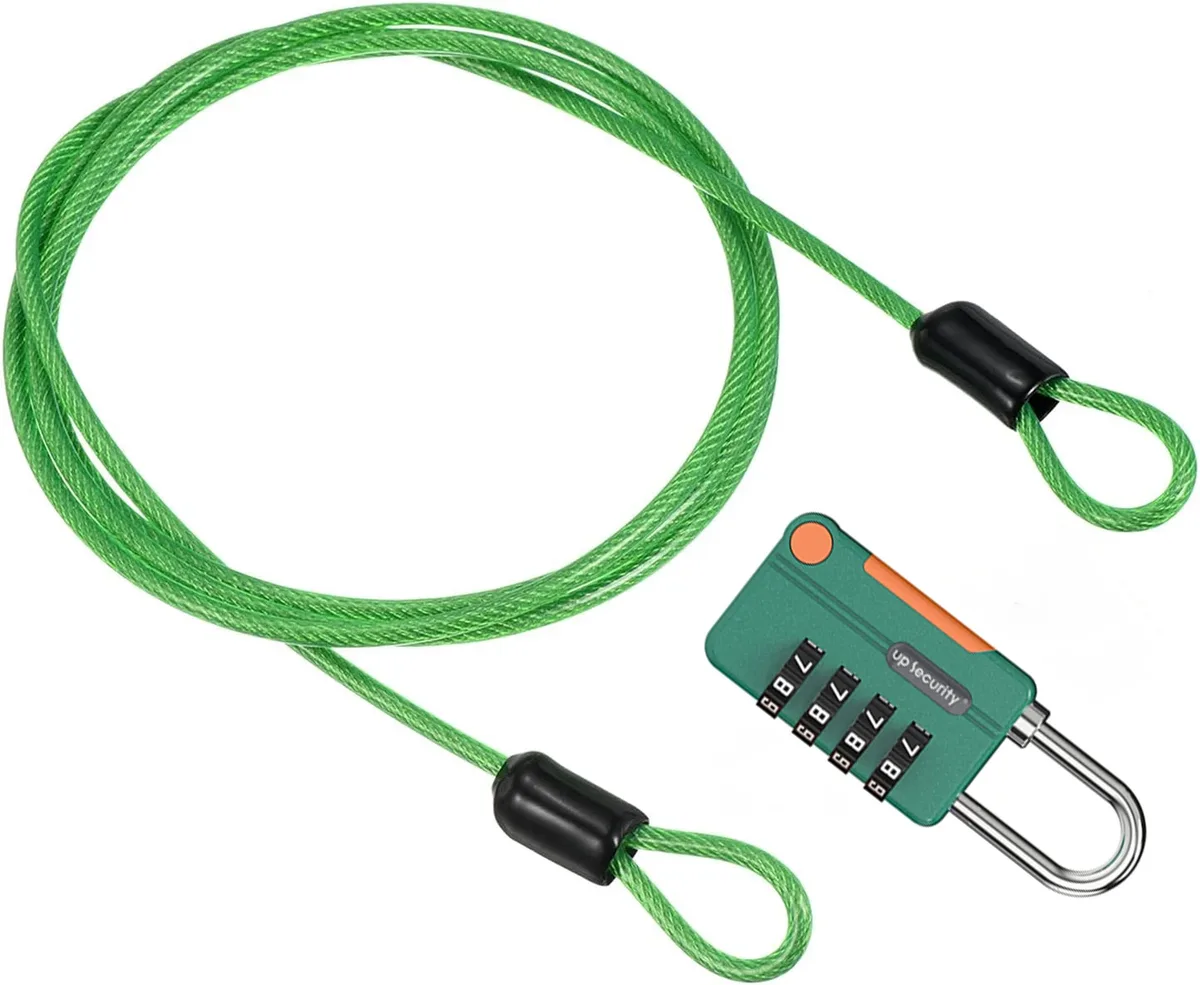 cadenas serrure tsa métallique chaîne noire boutons orange voyage robuste sécurité combinatoire usage bagage vélo