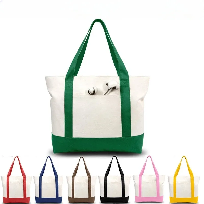 sac à bandoulière en toile personnalisé pour femmes, grande capacité, à la mode, polyvalent, léger, pour les déplacements, le shopping, fourre-tout cadeau à main