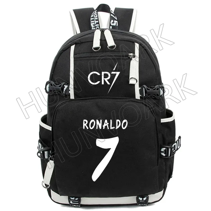 sac à dos usb cr7 pour superstars du football, sac de voyage pour ordinateur portable, sacs d'école noirs pour hommes, sacs d'école pour étudiants, mochilas, cadeau