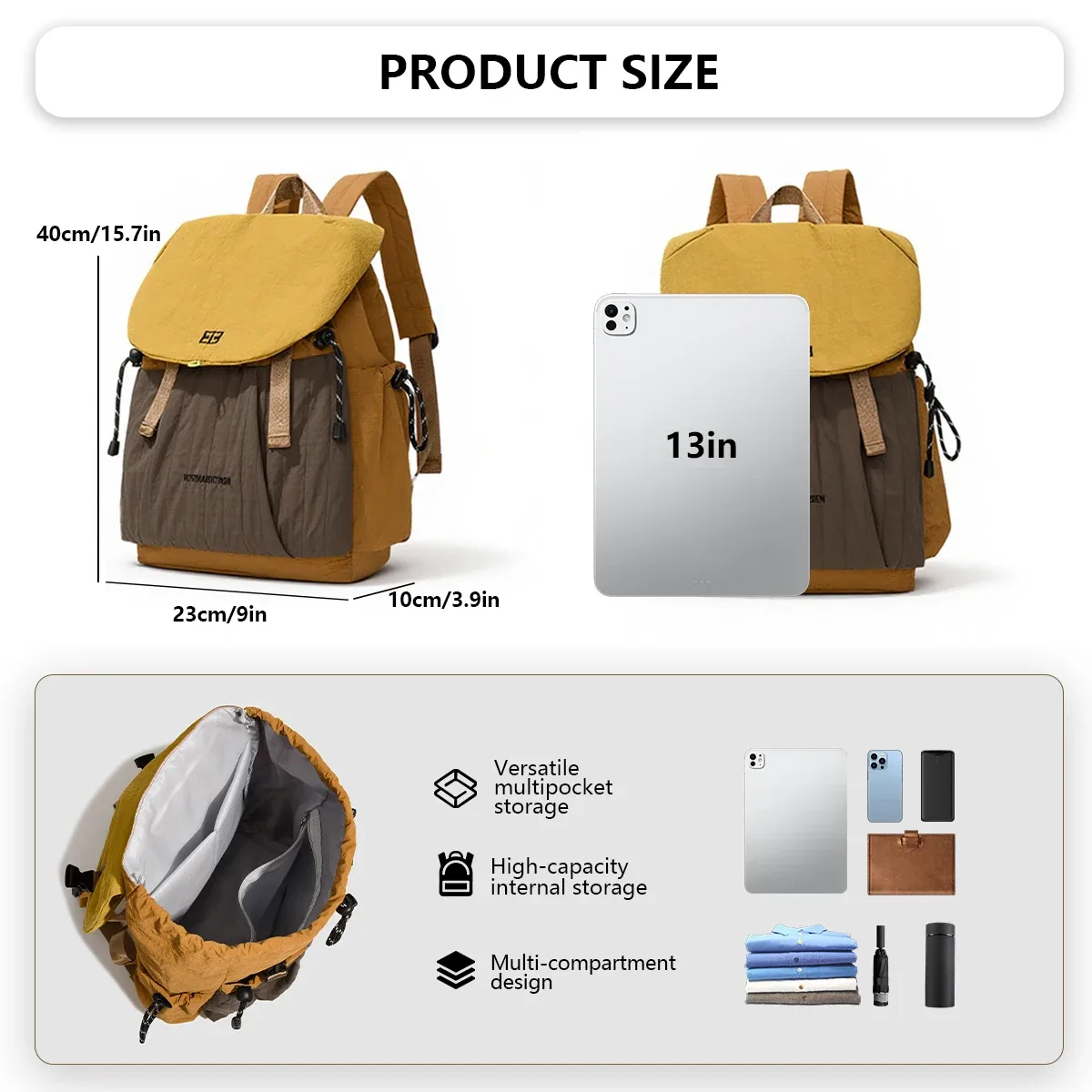 le sac à dos est léger, simple, polyvalent, grande capacité, sac à dos de voyage pour ordinateur, lycéen, lycéen, sac d'école pour étudiant, fille