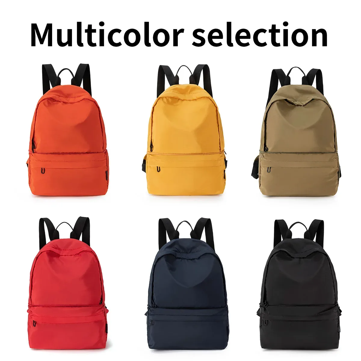 sac à dos multifonctionnel simple pour hommes et femmes, sac de taille pliable, extérieur, grande capacité, léger, sac à bandoulière décontracté