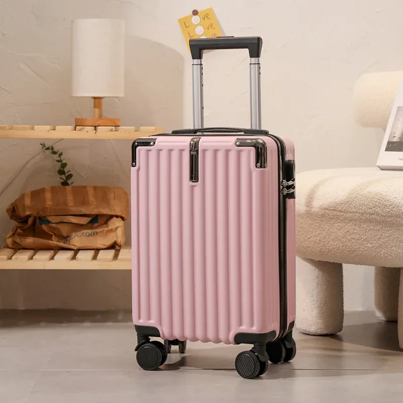 valise de voyage légère avec mot de passe pour étudiant, petit bagage, roue universelle pour homme et femme, chariot d'embarquement, 18 pouces