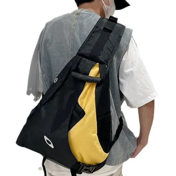 sac de poitrine de grande capacité, sacs à bandoulière latéraux de grande capacité avec plusieurs poches, adapté aux sports de plein air, aux voyages et au cycl