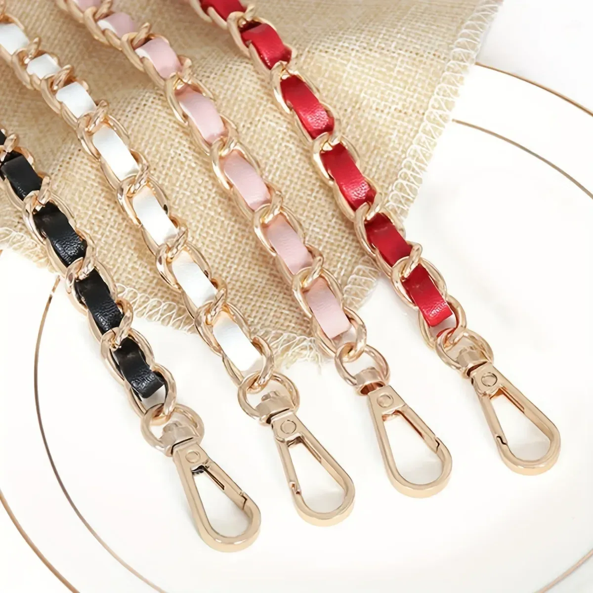 Chaîne de sac à bandoulière universelle sangle de chaîne pour sac bandoulière simple couleur unie sangle sac à main chaîne