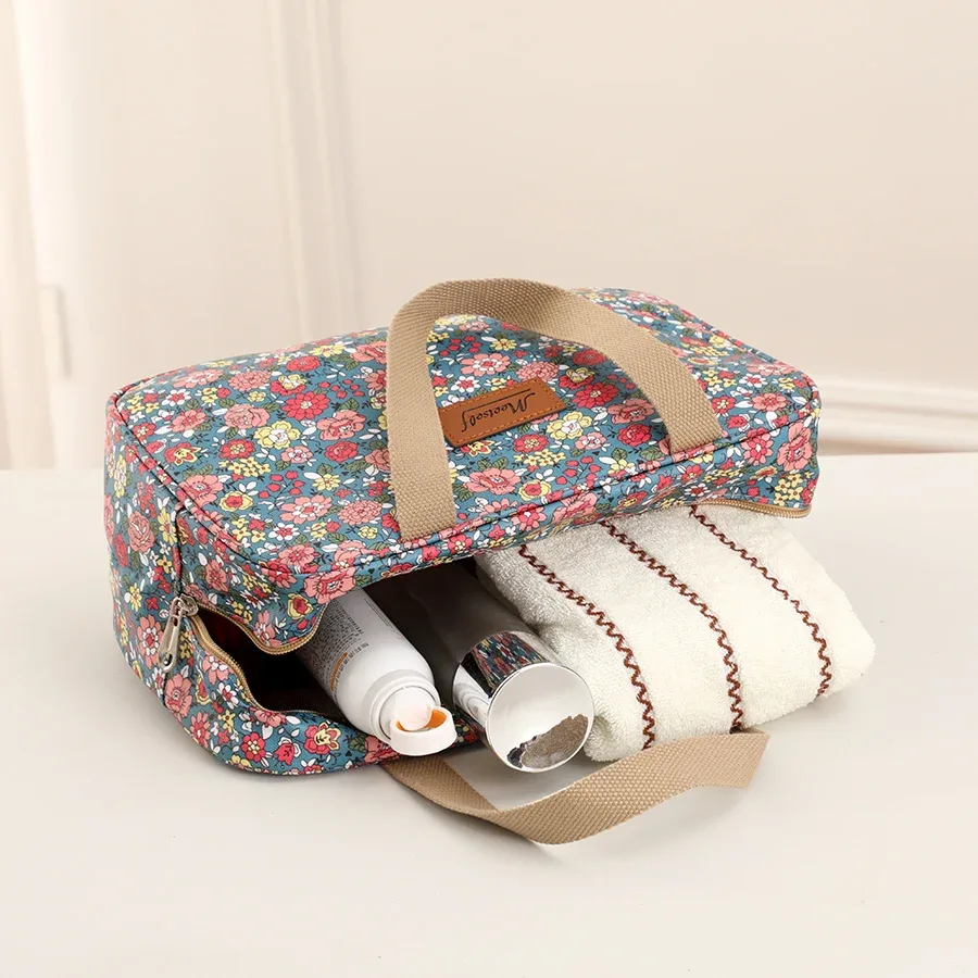 trousse de toilette portative de grande capacité, trousse de maquillage, sac de rangement portable étanche pour le bain et le fitness