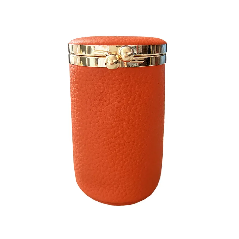 mini sac à cosmétiques en cuir pour femmes, organisateur de rouge à lèvres vintage portable avec miroir, petite pochette mignonne pour sac à main, essentiels de voyage