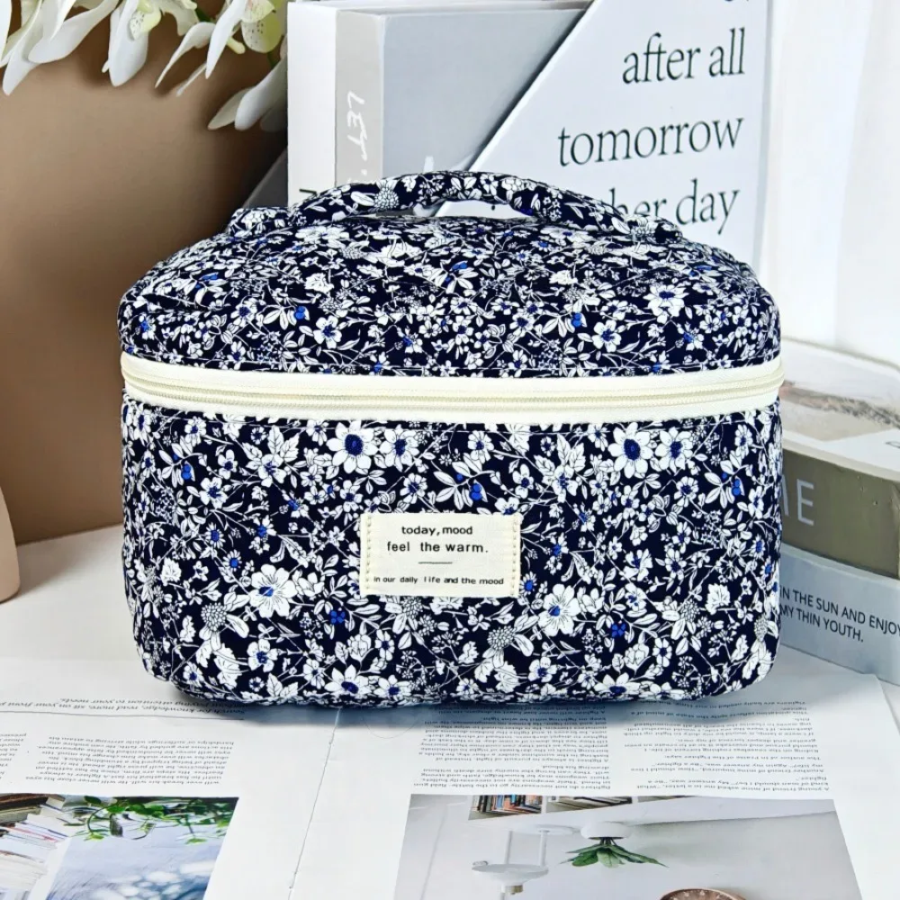 sac à cosmétiques vintage rose noir pour femmes, pochette de rangement de voyage florale pour maquillage de toilette, sac à main portable pour dames, cadeau