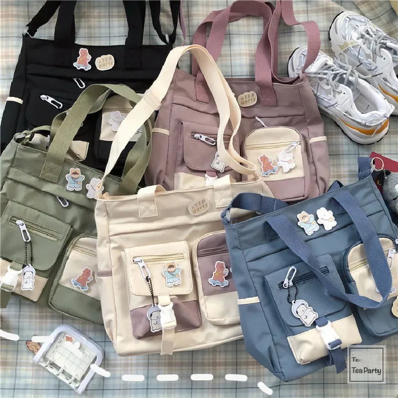 sacs à main en toile imperméable pour femmes, sac à bandoulière en nylon pour dames, sacoche oxford, fourre-tout pour livres, sacoches pour filles
