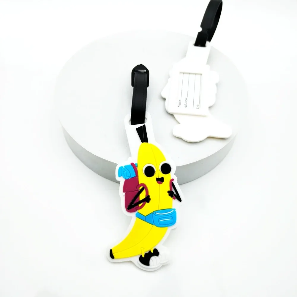 étiquette de bagage style banane, fruits mignons, avocat, pendentif, prévention des pertes d'aéroport, étiquette d'identification essentielle pour les voyages et les affaires, 1 pièce/2 pièces