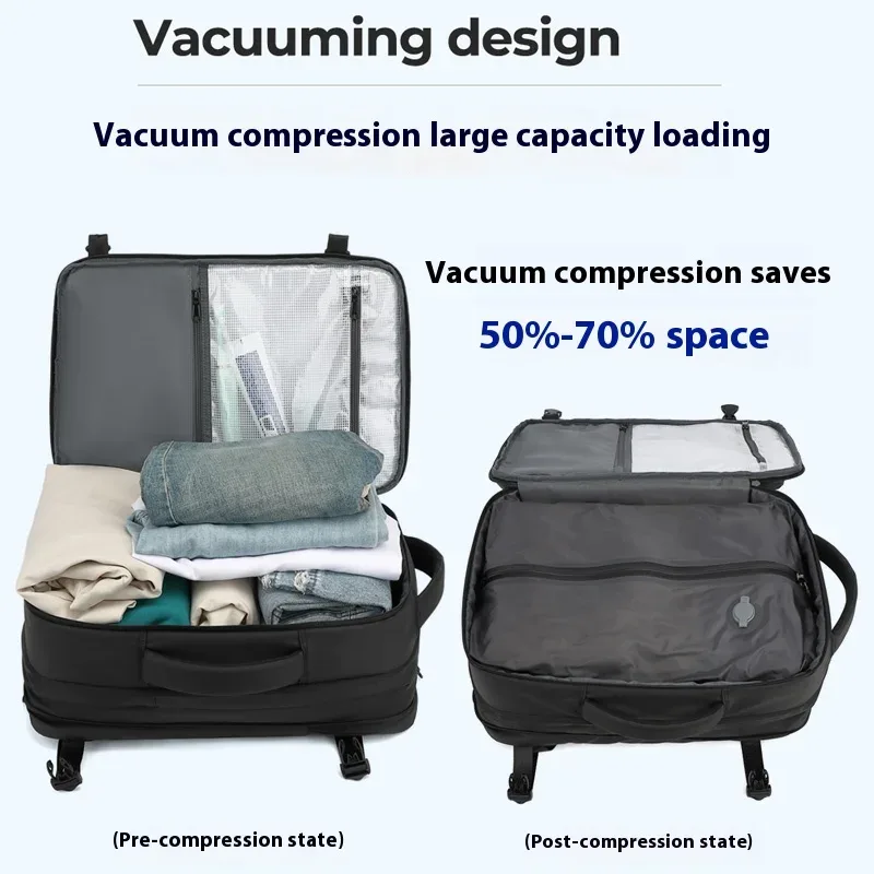sac à dos pour hommes, sac de voyage multifonctionnel, compression sous vide, étanche, voyage d'affaires, nouveau sac à dos pour ordinateur, grande capacité