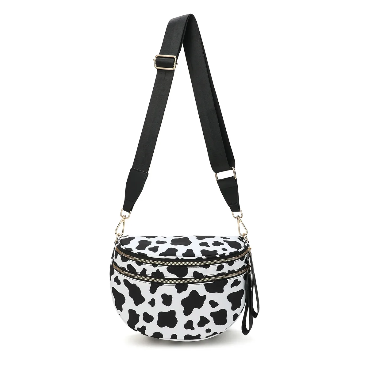 doyogi noir et blanc à carreaux spacieux bum sac sacs à bandoulière pour femmes en nylon essentiels de voyage sac de maman sac à couches pour maman