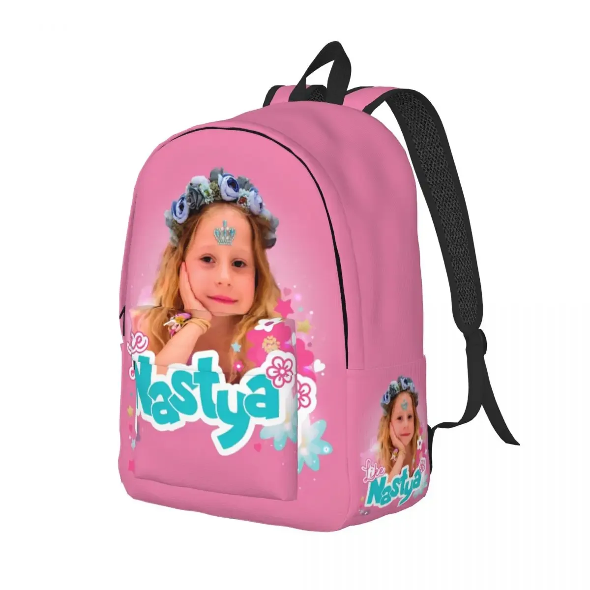 comme nastya mignon fille sac à dos décontracté en plein air lycée travail kawaii fleurs sac à dos pour hommes femmes ordinateur portable sac à bandoulière