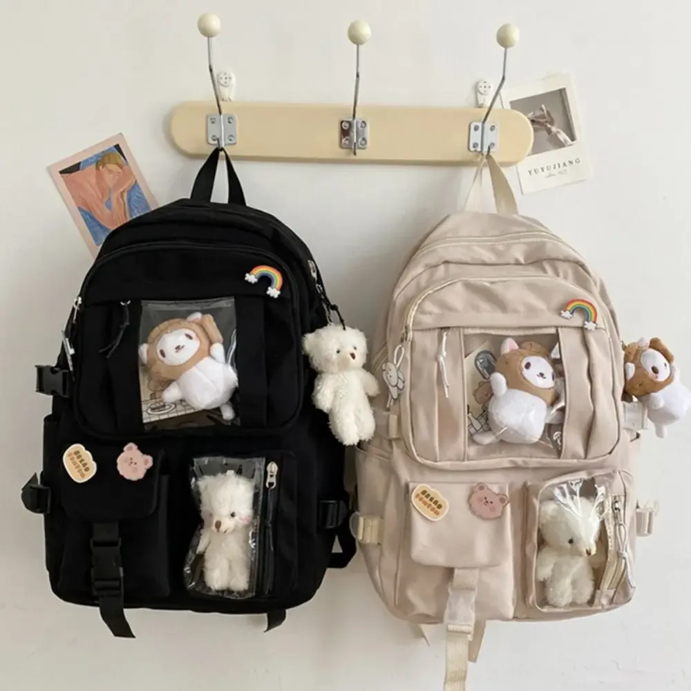 Sac à dos d'école en nylon imperméable pour adolescents, sac à dos de grande capacité, sac à dos de voyage pour garçons et filles, sac à dos simple pour étudiants