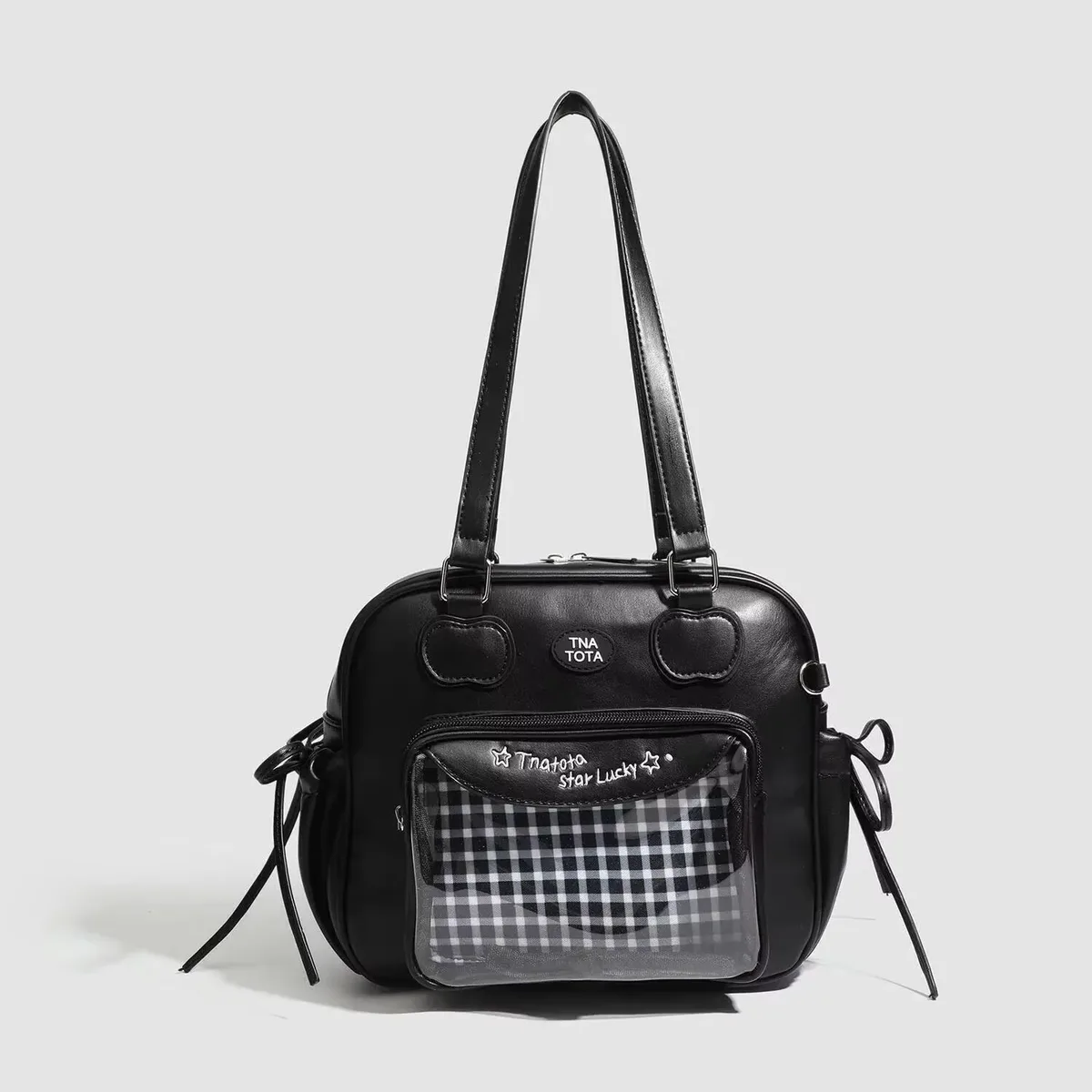 y2k nouveau japonais harajuku ita sac grande capacité sac à bandoulière mignon fille sac transparent bricolage badge affichage mode sacs à bandoulière