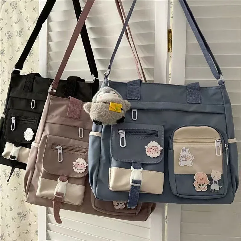 sacs à main en toile imperméable pour femmes, sac à bandoulière en nylon pour dames, sacoche oxford, fourre-tout pour livres, sacoches pour filles