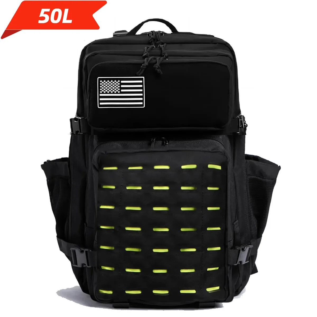 sac à dos dulbackpack pour homme, sac à dos de chasse molle, dean m, sac à dos de randonnée en plein air edc, sorcière, 2 porte-bouteilles, 25l, 50l