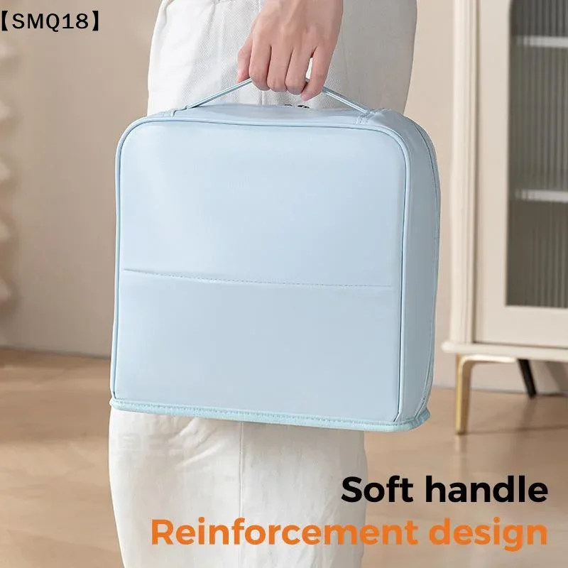 sac à cosmétiques imperméable de grande capacité avec miroir, organisateur de rangement de maquillage de voyage pour femmes【smq】
