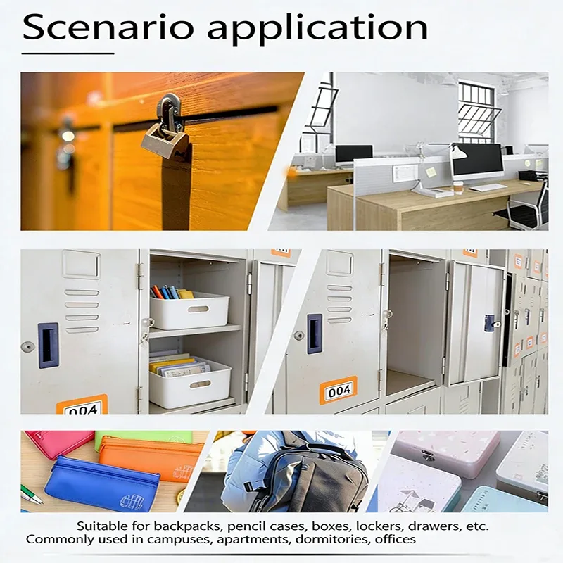serrure à code numérique pour bagages, avec sécurité par mot de passe, convient aux casiers de gym et aux sacs à dos de voyage