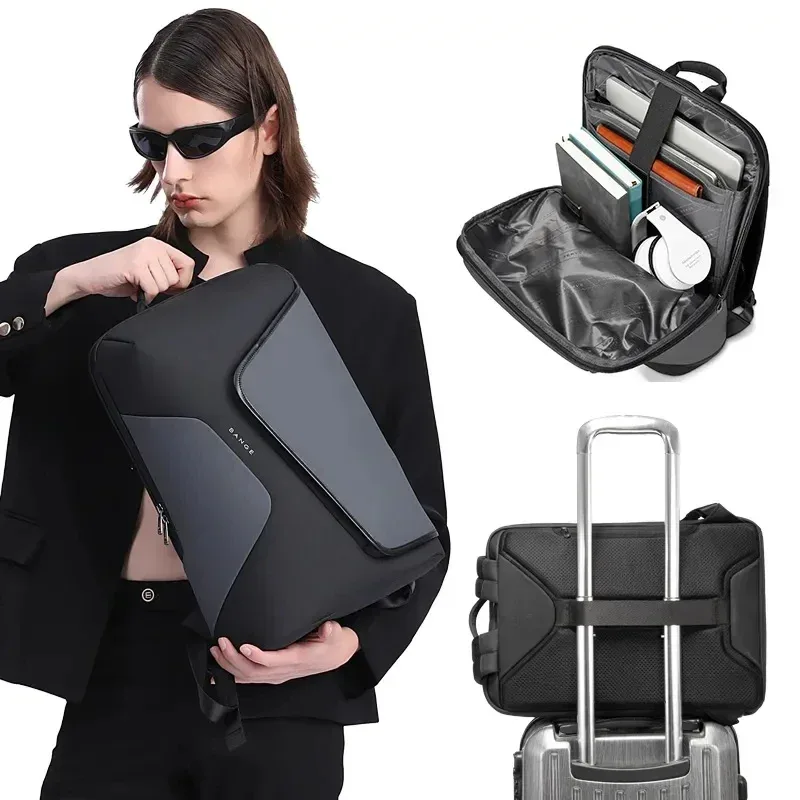 sac à dos d'affaires bange avec port usb externe, sac à dos de voyage anti-éclaboussures