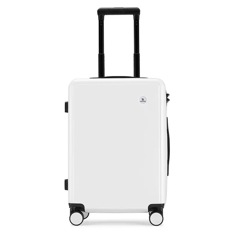 valise abs rigide blanc noir quatre roues poignée fonction téléphone grande capacité voyage famille vacances