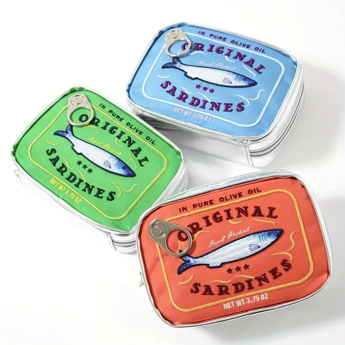 trousse de toilette mignonne motif sardine, trousse de toilette de voyage, trousse de toilette étanche, sac de rangement pour accessoires, excellent cadeau pour les vacances