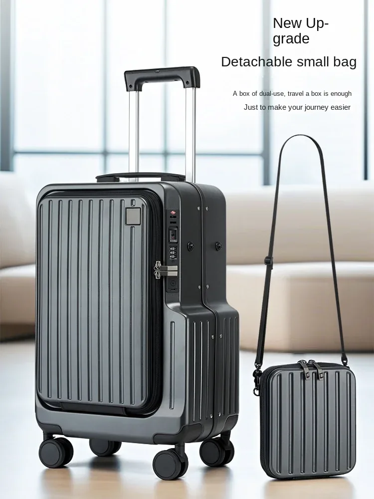 valise polyvalente roues toupies poignée supérieure compartiments intérieurs sac détachable noire grise voyage business week end