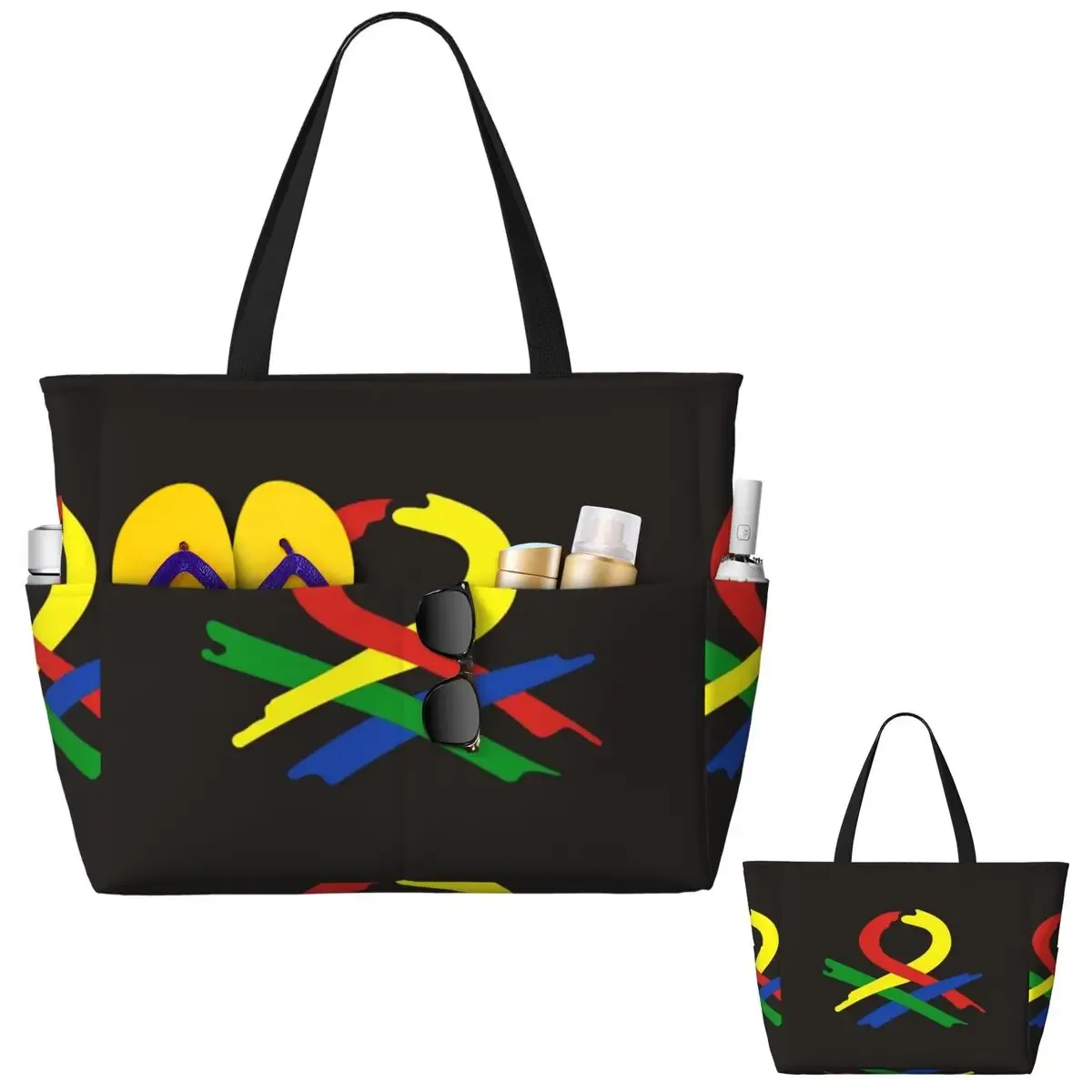 united colors of benetton – sac fourre-tout de plage, sac de sport, de yoga, grand sac fourre-tout pour femmes, sac de voyage, sac de fitness