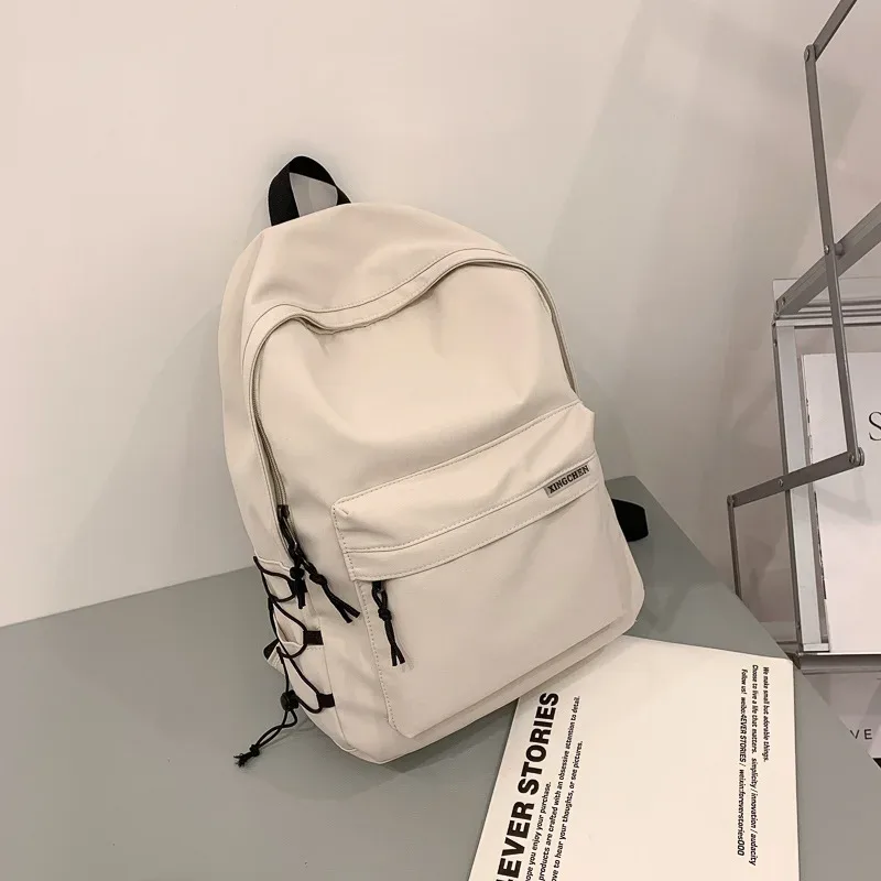 sac à dos minimaliste avec pendentif canard, poches multi-compartiments, idéal pour l'école quotidienne des étudiants, voyages décontractés pour hommes et femmes