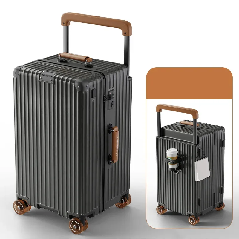 valise de voyage à poignée large de 20 "24" 30 pouces, valise à bagages à main avec fermeture éclair avec roulettes, boîte d'embarquement, sac à bagages roulant