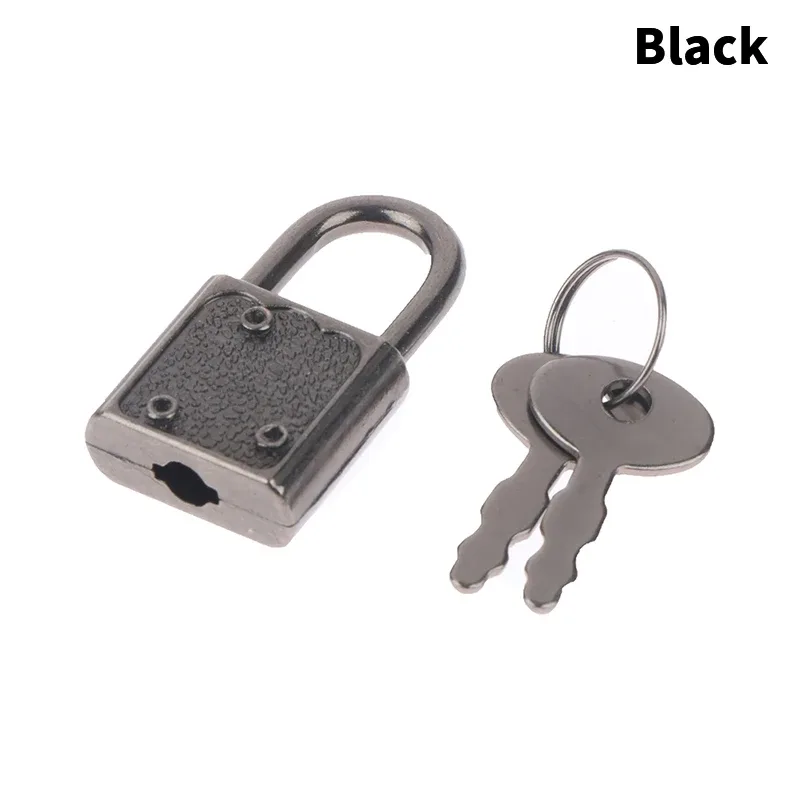 cadenas verrouiller métal motifs géométriques miniature rectangulaire anneau doré clés voyage usage sécurité bagages objets